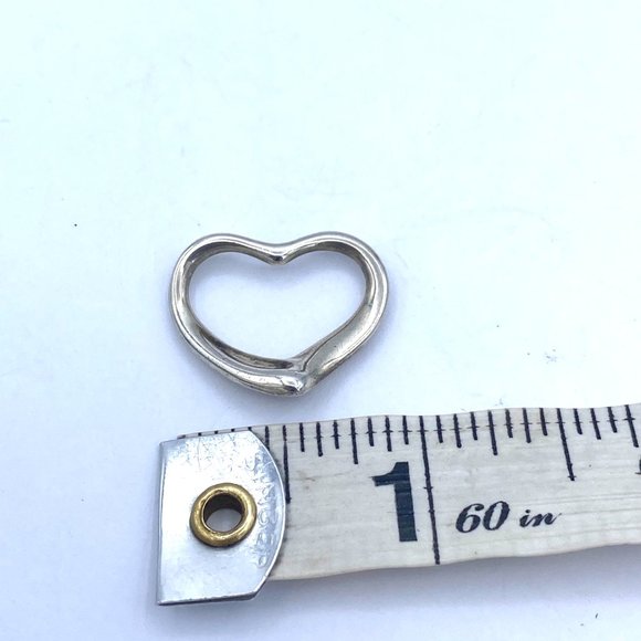 Tiffany & Co Sterling Sliver Elsa Peretti Open Heart Pendant - Picture 6 of 7